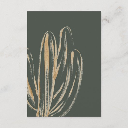 Moderne Cactus Wedding Information QR Code Karte (Rückseite)