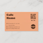 Moderne Cafe-Bold-Type-Geschäftskarten-Vorlage Treuekarte (Vorderseite)