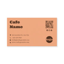 Moderne Cafe-Bold-Type-Geschäftskarten-Vorlage
