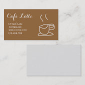 Moderne Café-Tee-Shop einfache Kaffeetasse Visitenkarte (Vorne/Hinten)