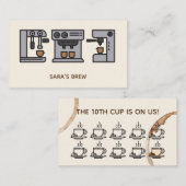 moderne Cafeteria mit minimalistischem Ambiente Visitenkarte (Vorne/Hinten)