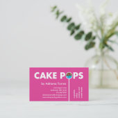 Moderne Cake Pops Business Card Visitenkarte (Stehend Vorderseite)