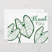 Moderne Caladium-Pflanze Vielen Dank Postkarte (Vorne/Hinten)