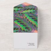 Moderne Calathea-Pflanze-Muster Hochzeit All In One Einladung (Außenbereich)