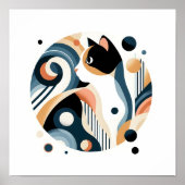 Moderne Calico Cat Artworks Poster (Vorne)