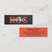 Moderne Calkboard Hundeschlittenkarte Mini Visitenkarte (Vorne/Hinten)