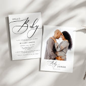 Moderne Calligraphy Baby Shooter Einladung