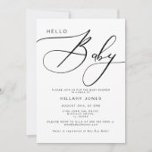 Moderne Calligraphy Baby Shooter Einladung (Vorderseite)