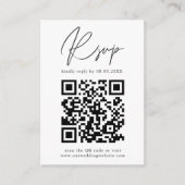 Moderne Calligraphy Foto QR Code-Umschließungskart Begleitkarte (Vorderseite)