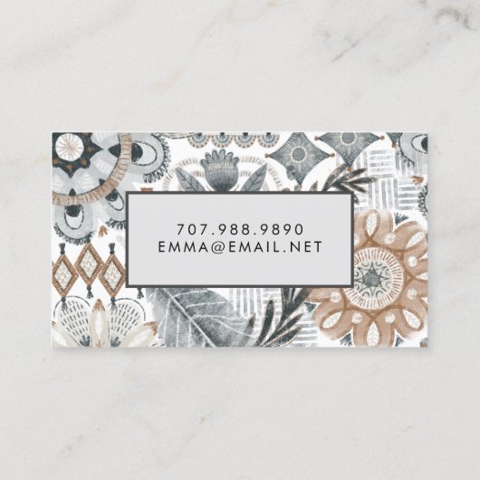 Moderne Calling Cards Telefonnummerkarte (Rückseite)