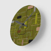 Moderne Camouflage aus dem Mittelalter Runde Wanduhr (Winkel)