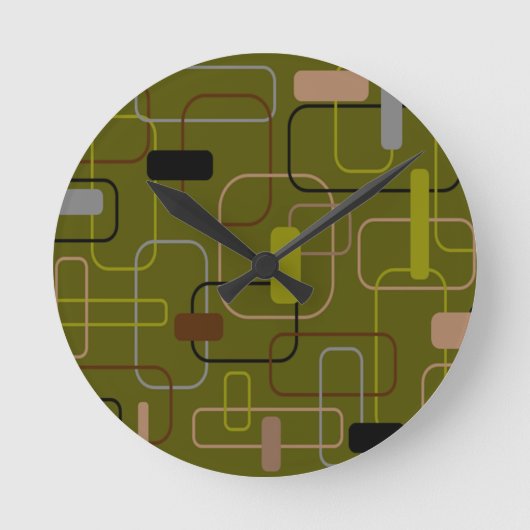 Moderne Camouflage aus dem Mittelalter Runde Wanduhr (Vorderseite)