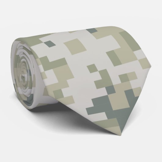 Moderne Camouflage Pixel-Camouflage Krawatte (Gerollt)