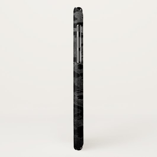 Moderne Camouflage - Schwarz und Dunkelgrau - Tarn Case-Mate iPhone Hülle (Hinten/Links)