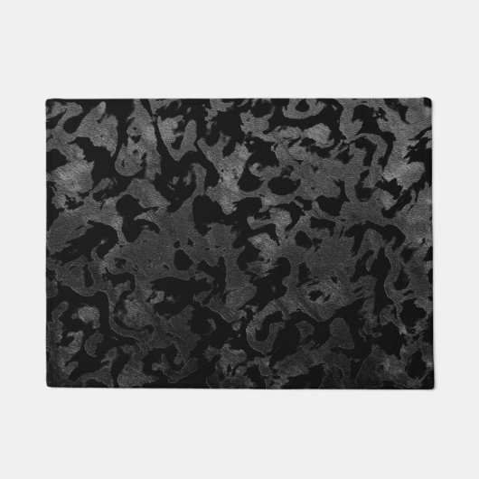 Moderne Camouflage - Schwarz und Dunkelgrau - Tarn Fußmatte (Vorderseite)