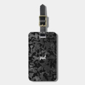 Moderne Camouflage - Schwarz und Dunkelgrau - Tarn Gepäckanhänger (Vorderseite vertikal)