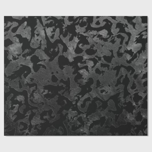 Moderne Camouflage - Schwarz und Dunkelgrau - Tarn Geschenkpapier (Flach)