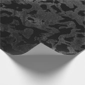 Moderne Camouflage - Schwarz und Dunkelgrau - Tarn Geschenkpapier (Ecke)