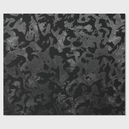 Moderne Camouflage - Schwarz und Dunkelgrau - Tarn Geschenkpapier (Flach)