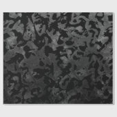 Moderne Camouflage - Schwarz und Dunkelgrau - Tarn Geschenkpapier (Flach)