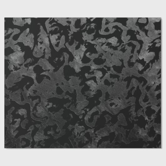 Moderne Camouflage - Schwarz und Dunkelgrau - Tarn Geschenkpapier (Flach)
