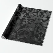 Moderne Camouflage - Schwarz und Dunkelgrau - Tarn Geschenkpapier (Ungerollt)