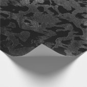 Moderne Camouflage - Schwarz und Dunkelgrau - Tarn Geschenkpapier (Ecke)