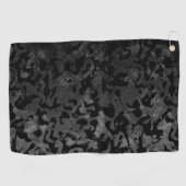 Moderne Camouflage - Schwarz und Dunkelgrau - Tarn Golfhandtuch (Horizontal)