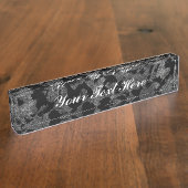 Moderne Camouflage - Schwarz und Dunkelgrau - Tarn Namensplakette (Seite)