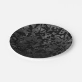 Moderne Camouflage - Schwarz und Dunkelgrau - Tarn Pappteller (Schrägansicht)