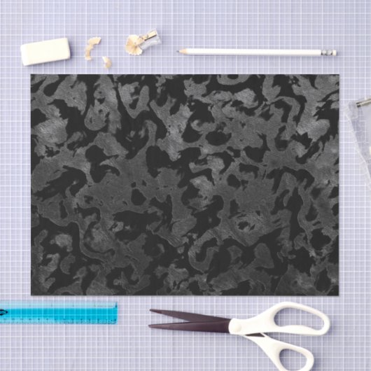 Moderne Camouflage - Schwarz und Dunkelgrau - Tarn Seidenpapier (Handwerk)