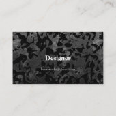 Moderne Camouflage - Schwarz und Dunkelgrau - Tarn Visitenkarte (Rückseite)