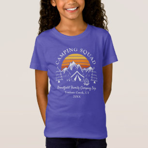 Moderne Camping-Urlaub passende Familie Tochter T-Shirt