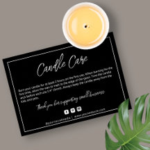 Moderne Candle Care Card