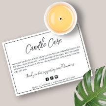 Moderne Candle Care Card