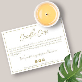 Moderne Candle Care Card Dankeskarte