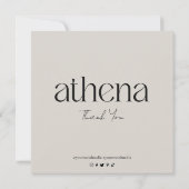 Moderne Candle Care Card Dankeskarte (Rückseite)