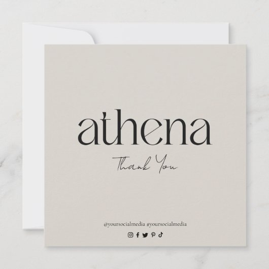 Moderne Candle Care Card Dankeskarte (Rückseite)