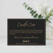 Moderne Candle Care Card Dankeskarte (Stehend Vorderseite)