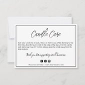 Moderne Candle Care Card Dankeskarte (Vorderseite)