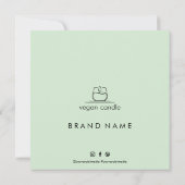 Moderne Candle Care & Danke Business Card (Rückseite)