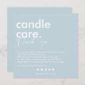 Moderne Candle Care & Danke Business Card (Vorne/Hinten)