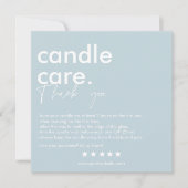 Moderne Candle Care & Danke Business Card (Vorderseite)