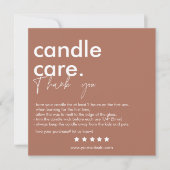 Moderne Candle Care & Danke Business Card (Vorderseite)