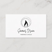 Moderne Candle Maker Black and White Candlemaker Visitenkarte (Vorderseite)