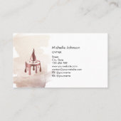 Moderne Candle Maker Blush Pink einfach Visitenkarte (Rückseite)