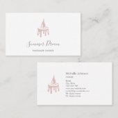 Moderne Candle Maker Blush Pink Minimalistische Bi Visitenkarte (Vorne/Hinten)