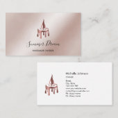 Moderne Candle Maker Rose Gold Ästhetische Bienen  Visitenkarte (Vorne/Hinten)