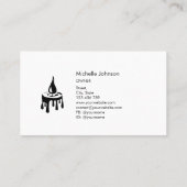 Moderne Candle Maker Rose Minimalistische Bienenwa Visitenkarte (Rückseite)