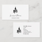 Moderne Candle Maker Rose Minimalistische Bienenwa Visitenkarte (Vorne/Hinten)